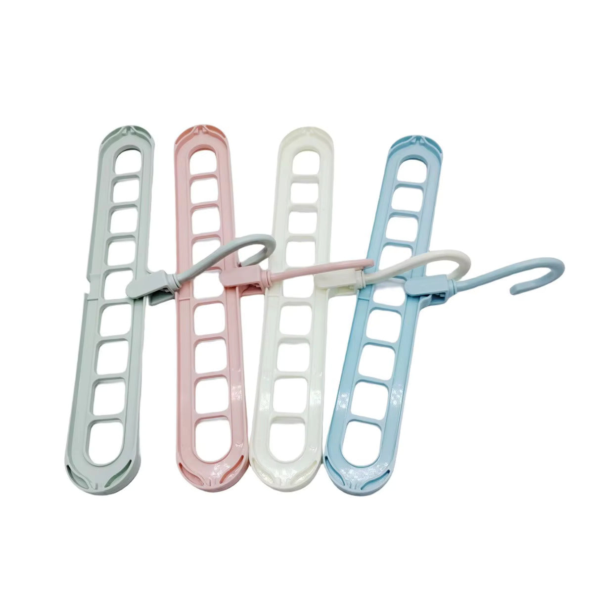 Custom Color Multifunctional Plastic Hanger Space-Saving 9 Holes Hanger for Cloths Wardrobe Storage Rack