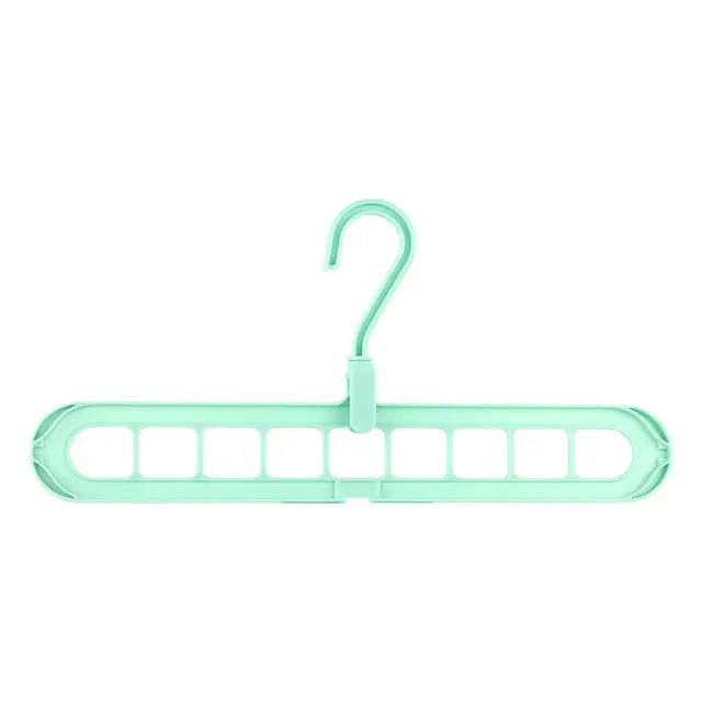 Custom Color Multifunctional Plastic Hanger Space-Saving 9 Holes Hanger for Cloths Wardrobe Storage Rack