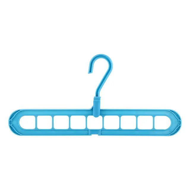 Custom Color Multifunctional Plastic Hanger Space-Saving 9 Holes Hanger for Cloths Wardrobe Storage Rack